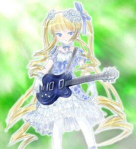 Rating: Safe Score: 0 Tags: 1girl bass_guitar blonde_hair blue_eyes curly_hair dress drill_hair electric_guitar frills gloves guitar image instrument long_hair music pantyhose ribbon ringlets shinku solo striped twin_drills twintails very_long_hair User: admin