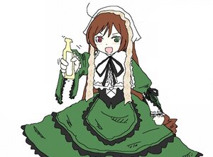 Rating: Safe Score: 0 Tags: 1girl brown_hair dress frills green_dress green_eyes heterochromia image long_hair long_sleeves looking_at_viewer open_mouth red_eyes simple_background solo suiseiseki very_long_hair watering_can white_background User: admin