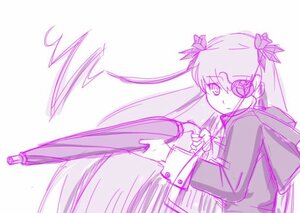 Rating: Safe Score: 0 Tags: 1girl barasuishou hair_ribbon image long_hair long_sleeves looking_at_viewer monochrome purple_theme ribbon simple_background sketch solo upper_body very_long_hair white_background User: admin