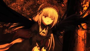 Rating: Safe Score: 0 Tags: 1girl black_wings blonde_hair dress frills hairband heterochromia image lolita_hairband long_hair long_sleeves looking_at_viewer solo suigintou wings User: admin