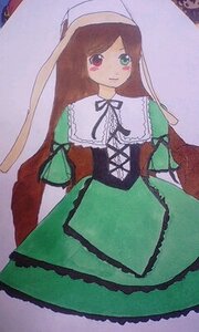 Rating: Safe Score: 0 Tags: 1girl brown_hair dress frills green_dress green_eyes heterochromia image long_hair long_sleeves looking_at_viewer red_eyes simple_background solo suiseiseki very_long_hair User: admin