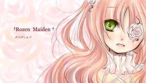 Rating: Safe Score: 0 Tags: 1girl flower frills green_eyes hair_flower hair_ornament image kirakishou long_hair pink_hair rose solo white_flower white_rose User: admin