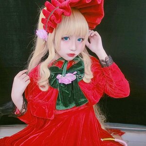 Rating: Safe Score: 0 Tags: 1girl bangs black_background blonde_hair blue_eyes dress flower lips long_hair long_sleeves looking_at_viewer photo red_dress shinku solo traditional_media User: admin