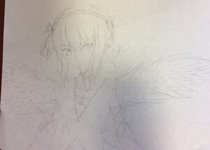 Rating: Safe Score: 0 Tags: 1girl closed_mouth feathered_wings feathers hairband image looking_at_viewer monochrome ribbon sketch solo suigintou upper_body wings User: admin