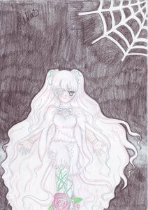 Rating: Safe Score: 0 Tags: 1girl dress flower frills image kirakishou long_hair rose solo thorns traditional_media very_long_hair vines watercolor_(medium) white_hair User: admin