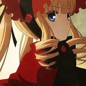 Rating: Safe Score: 0 Tags: 1girl bangs blonde_hair blue_eyes bow drill_hair flower hat image long_hair looking_at_viewer red_flower rose shinku simple_background solo twin_drills twintails yellow_background User: admin