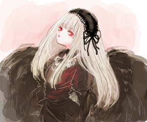 Rating: Safe Score: 0 Tags: 1girl bangs black_dress closed_mouth dress hairband image lolita_fashion long_hair long_sleeves red_eyes solo suigintou upper_body very_long_hair User: admin