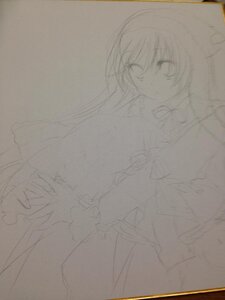 Rating: Safe Score: 0 Tags: 1girl closed_eyes dress graphite_(medium) image long_hair long_sleeves monochrome sketch solo suiseiseki traditional_media User: admin