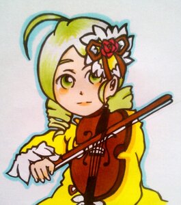 Rating: Safe Score: 0 Tags: 1girl ahoge blonde_hair drill_hair flower green_eyes guitar hair_flower hair_ornament holding_instrument image instrument kanaria music playing_instrument rose solo tomoe_mami twin_drills violin User: admin