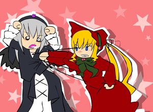 Rating: Safe Score: 0 Tags: 2girls anger_vein angry auto_tagged black_wings blonde_hair bonnet christmas clenched_teeth dress image long_hair long_sleeves multiple_girls pair red_dress shinku silver_hair star_(symbol) starfish starry_background suigintou teeth wings User: admin