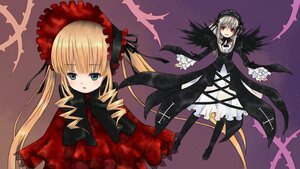 Rating: Safe Score: 0 Tags: 2girls black_wings blonde_hair bonnet dress drill_hair flower frills hairband image lolita_fashion lolita_hairband long_hair long_sleeves multiple_girls pair red_eyes rose shinku silver_hair suigintou twin_drills twintails wings User: admin