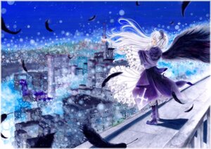 Rating: Safe Score: 0 Tags: 1girl bird black_feathers black_wings crow dove dress feathered_wings feathers flower frills image long_hair silver_hair solo suigintou very_long_hair wings User: admin