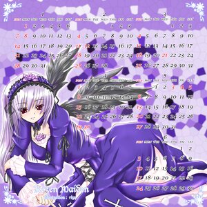 Rating: Safe Score: 0 Tags: 1girl black_ribbon black_wings calendar_(medium) character_profile dress english_text flower frills hairband image juliet_sleeves long_hair long_sleeves looking_at_viewer purple_flower red_eyes ribbon silver_hair solo suigintou text_focus wall_of_text wings User: admin