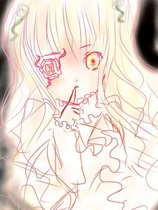 Rating: Safe Score: 0 Tags: 1girl bangs blush dress eyepatch flower frills image kirakishou long_hair looking_at_viewer rose solo upper_body yellow_eyes User: admin