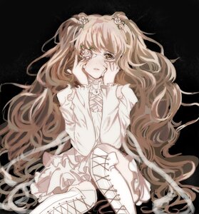 Rating: Safe Score: 0 Tags: 1girl boots cross-laced_footwear crying dress eyepatch flower frills hair_flower hair_ornament hands_on_own_face image kirakishou knee_boots lace-up_boots long_hair long_sleeves pink_hair rose sitting solo tears very_long_hair wavy_hair white_dress User: admin