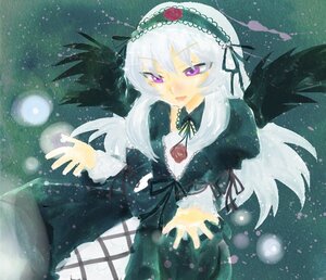 Rating: Safe Score: 0 Tags: 1girl black_dress black_ribbon black_wings dress feathered_wings feathers flower frills gothic_lolita hairband image lolita_fashion lolita_hairband long_hair long_sleeves looking_at_viewer pink_eyes purple_eyes ribbon rose silver_hair smile solo suigintou wings User: admin