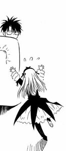 Rating: Safe Score: 0 Tags: 1boy 1girl dress glasses greyscale image long_hair long_sleeves monochrome simple_background solo suigintou wings User: admin