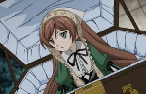 Rating: Safe Score: 0 Tags: 1girl brown_hair dress green_dress green_eyes heterochromia image indoors long_hair long_sleeves looking_at_viewer red_eyes ribbon solo suiseiseki very_long_hair User: admin