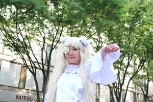 Rating: Safe Score: 0 Tags: 1girl bangs day dress flower hair_flower hair_ornament kirakishou lips long_hair long_sleeves outdoors solo tree upper_body white_dress white_hair User: admin