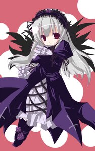 Rating: Safe Score: 0 Tags: 1girl artist_request black_dress black_wings blush dress flower frilled_sleeves frills full_body hairband image lolita_hairband long_hair long_sleeves looking_at_viewer pink_eyes rose rozen_maiden silver_hair smile solo suigintou wings User: admin