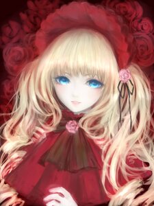 Rating: Safe Score: 0 Tags: 1girl blonde_hair blue_eyes capelet flower image long_hair looking_at_viewer pink_flower pink_rose red_capelet red_dress red_flower red_rose rose shinku solo upper_body User: admin