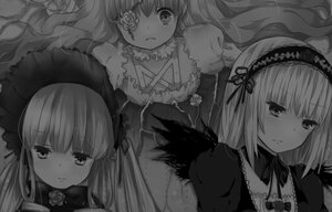 Rating: Safe Score: 0 Tags: 3girls bow dress flower greyscale hairband image long_hair long_sleeves looking_at_viewer monochrome multiple multiple_girls rose shinku suigintou tagme User: admin