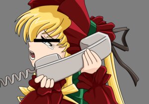 Rating: Safe Score: 0 Tags: 1girl blonde_hair bonnet bow crying cup dress image long_hair long_sleeves open_mouth shinku simple_background solo tears upper_body User: admin