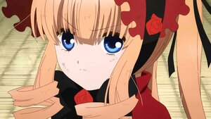Rating: Safe Score: 0 Tags: 1girl bangs blonde_hair blue_eyes bonnet bow drill_hair face flower hat image long_hair looking_at_viewer pink_flower pink_rose red_dress red_flower red_rose rose shinku sidelocks solo twin_drills twintails User: admin