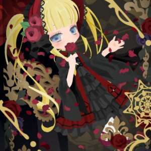 Rating: Safe Score: 0 Tags: 1girl blonde_hair blue_eyes blush checkered checkered_floor dress flower image long_hair petals red_flower red_rose rose rose_petals shinku solo User: admin