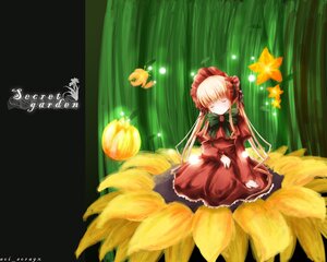 Rating: Safe Score: 0 Tags: 1girl blonde_hair bow closed_eyes dress flower image long_hair long_sleeves red_dress shinku sitting sleeping solo very_long_hair User: admin