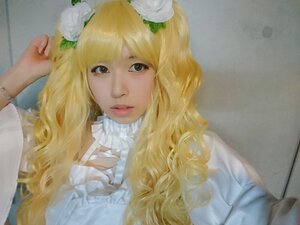 Rating: Safe Score: 0 Tags: 1girl bangs blonde_hair dress flower hair_ornament kirakishou lips long_hair looking_at_viewer photo realistic solo upper_body User: admin