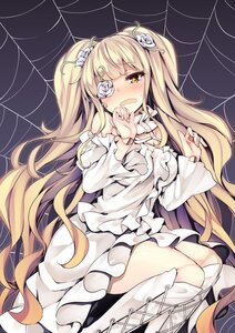 Rating: Safe Score: 0 Tags: 1girl blonde_hair blush boots cross-laced_footwear dress eyepatch flower hair_flower hair_ornament image kirakishou knee_boots lace-up_boots long_hair long_sleeves rose silk solo spider_web very_long_hair white_dress white_flower white_footwear white_rose yellow_eyes User: admin