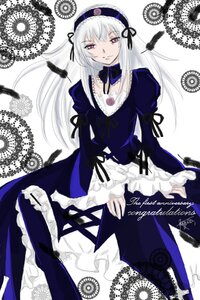 Rating: Safe Score: 0 Tags: 1girl black_ribbon dress flower frills hairband image juliet_sleeves long_hair long_sleeves looking_at_viewer pink_eyes puffy_sleeves red_eyes ribbon solo suigintou white_background wings User: admin