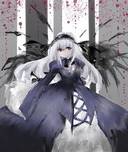 Rating: Safe Score: 0 Tags: 1girl bangs black_dress black_ribbon black_wings dress flower frills hairband image long_hair long_sleeves looking_at_viewer puffy_sleeves red_eyes ribbon rose silver_hair solo suigintou very_long_hair wings User: admin