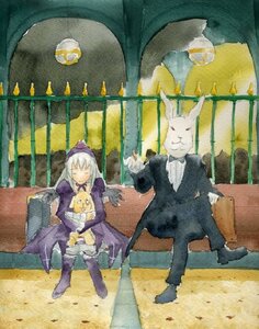 Rating: Safe Score: 0 Tags: 1girl animal closed_eyes dress hat image long_hair long_sleeves outdoors silver_hair sitting solo standing suigintou traditional_media User: admin