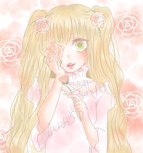 Rating: Safe Score: 0 Tags: 1girl blonde_hair flower hair_flower hair_ornament image kirakishou long_hair pink_flower pink_rose red_rose rose solo striped thorns vertical_stripes white_rose yellow_eyes yellow_rose User: admin