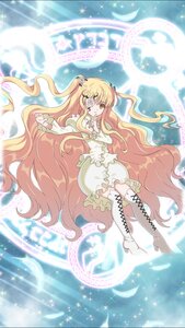 Rating: Safe Score: 0 Tags: 1girl blonde_hair boots bow cross-laced_footwear dress eyepatch hair_ornament image kirakishou knee_boots long_hair magic_circle pink_hair solo thigh_boots very_long_hair wavy_hair white_dress yellow_eyes User: admin