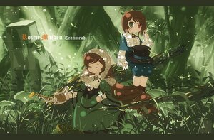 Rating: Safe Score: 0 Tags: 1boy 2girls brown_hair closed_eyes commentary_request dappled_sunlight dress forest frills goriyaku green_eyes hairband hat heterochromia image letterboxed long_hair long_sleeves multiple_girls nature outdoors pair rozen_maiden short_hair siblings sisters sitting souseiseki suiseiseki twins very_long_hair watering_can User: admin