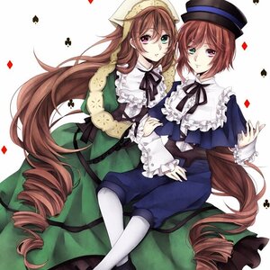 Rating: Safe Score: 0 Tags: 2girls brown_hair dress drill_hair frills green_dress green_eyes hat heterochromia image long_hair long_sleeves multiple_girls pair pantyhose red_eyes short_hair siblings sisters souseiseki suiseiseki top_hat twin_drills twins very_long_hair User: admin