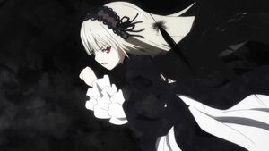 Rating: Safe Score: 0 Tags: 1girl bangs black_ribbon black_wings dress feathered_wings frilled_sleeves frills hairband image long_hair long_sleeves open_mouth red_eyes rose silver_hair simple_background solo suigintou very_long_hair wings User: admin