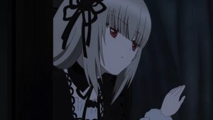 Rating: Safe Score: 0 Tags: 1girl bangs black_ribbon closed_mouth dress expressionless eyebrows_visible_through_hair hair_ribbon image looking_at_viewer red_eyes ribbon solo suigintou User: admin