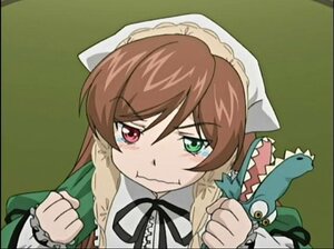 Rating: Safe Score: 0 Tags: 1girl :t angry brown_hair clenched_hand clenched_hands dress green_eyes heterochromia image long_hair long_sleeves pout ribbon simple_background solo suiseiseki tears User: admin