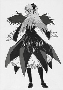 Rating: Safe Score: 0 Tags: 1girl dress frills full_body greyscale hairband image long_hair long_sleeves looking_at_viewer looking_back monochrome shoes solo standing suigintou wings User: admin