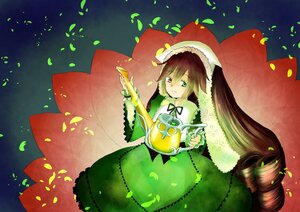 Rating: Safe Score: 0 Tags: 1girl brown_hair dress drill_hair flower frills green_dress green_eyes heterochromia holding image long_hair long_sleeves petals red_eyes rose_petals solo suiseiseki twintails very_long_hair watering_can User: admin