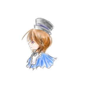 Rating: Safe Score: 0 Tags: 1girl blue_dress brown_hair closed_mouth hat image profile short_hair simple_background smile solo souseiseki top_hat white_background User: admin