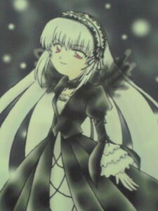 Rating: Safe Score: 0 Tags: 1girl auto_tagged cowboy_shot dress frills hairband image long_hair long_sleeves red_eyes solo standing suigintou very_long_hair wings User: admin