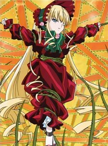 Rating: Safe Score: 0 Tags: 1girl blonde_hair blue_eyes bonnet bow bowtie dress drill_hair full_body green_bow green_neckwear image long_hair long_sleeves looking_at_viewer red_dress shinku solo standing twintails very_long_hair User: admin