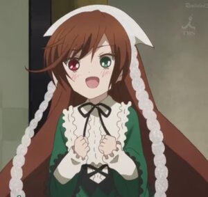 Rating: Safe Score: 0 Tags: 1girl :d blurry brown_hair depth_of_field dress frills green_dress green_eyes head_scarf heterochromia image long_hair long_sleeves looking_at_viewer open_mouth red_eyes ribbon smile solo suiseiseki very_long_hair User: admin