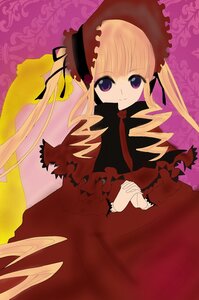 Rating: Safe Score: 0 Tags: 1girl blonde_hair bonnet dress drill_hair frills image lolita_fashion long_hair long_sleeves looking_at_viewer red_dress rose shinku smile solo twintails very_long_hair User: admin