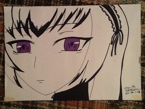 Rating: Safe Score: 0 Tags: 1girl akemi_homura close-up face frills hairband image looking_at_viewer purple_eyes ribbon signature simple_background solo suigintou white_background User: admin